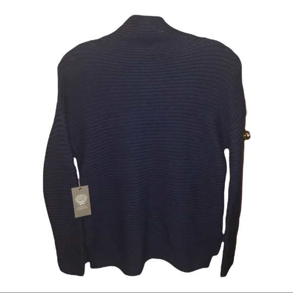 Vince Camuto Cowl Neck Sweater Women’s Navy Blue Oversized Cotton Knit Sweater S - Picture 4 of 5